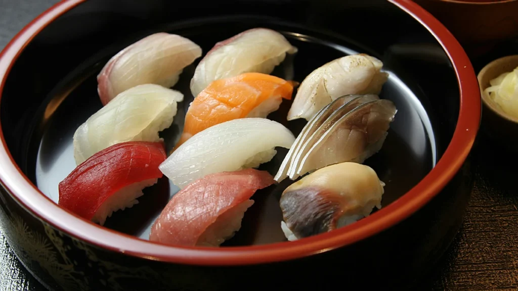 Healthy Nutrient Rich Nigiri Sushi Dish
